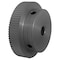 B&B Manufacturing 80-2P06-6A4, Timing Pulley, Aluminum, Clear Anodized,  80-2P06-6A4 - alternate 1